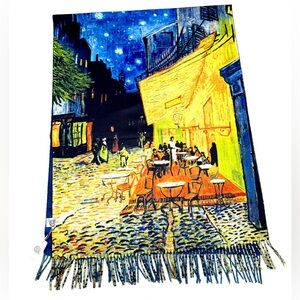 Van Gogh Starry Night Scarf Wrap Classic Souvenir Gift Memory France Art